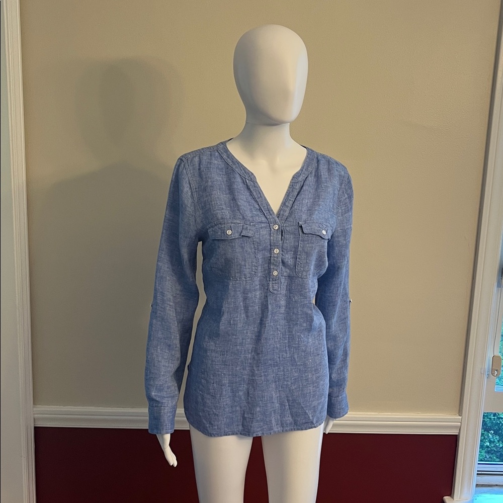 Talbots Linen Top SZ Medium
